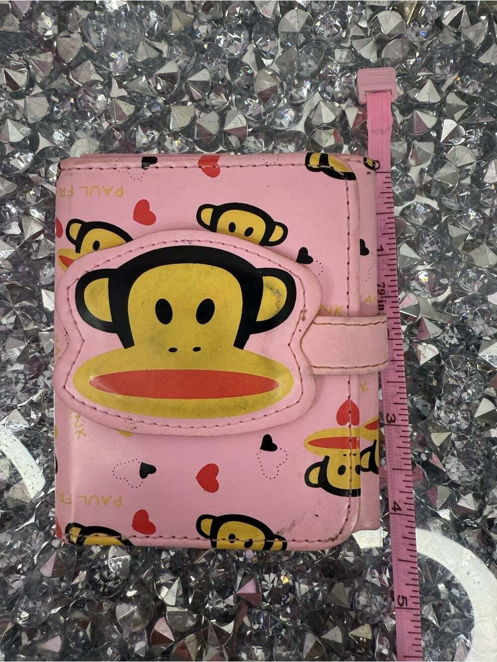 Paul Frank wallet Pink hearts y2k RARE Monkey Face Wallet with Heart Accents - Picture 5 of 7